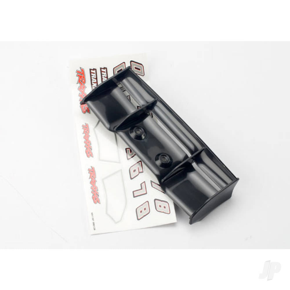 Traxxas Wing, 1:16 E-Revo (black) / decal sheet TRX7122