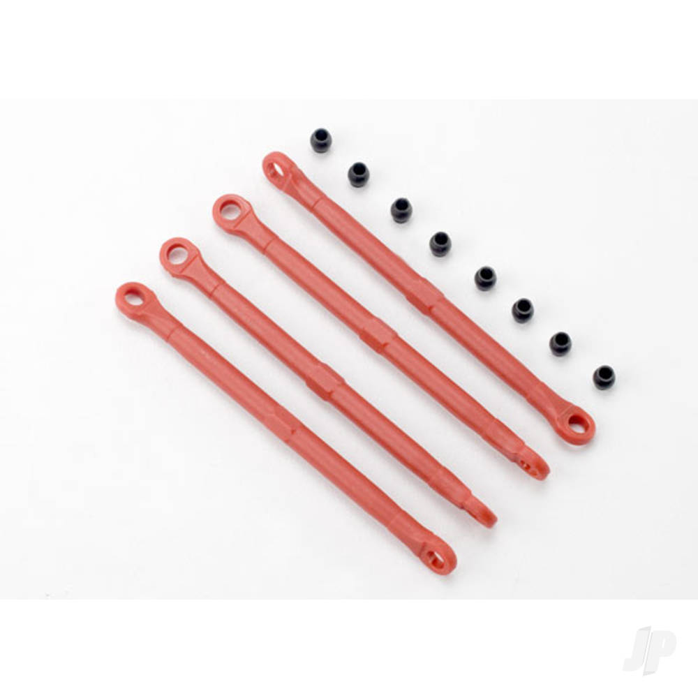 Traxxas Toe link, Front & Rear (moulded composite) (Red) (4 pcs) / hollow balls (8 pcs) TRX7138