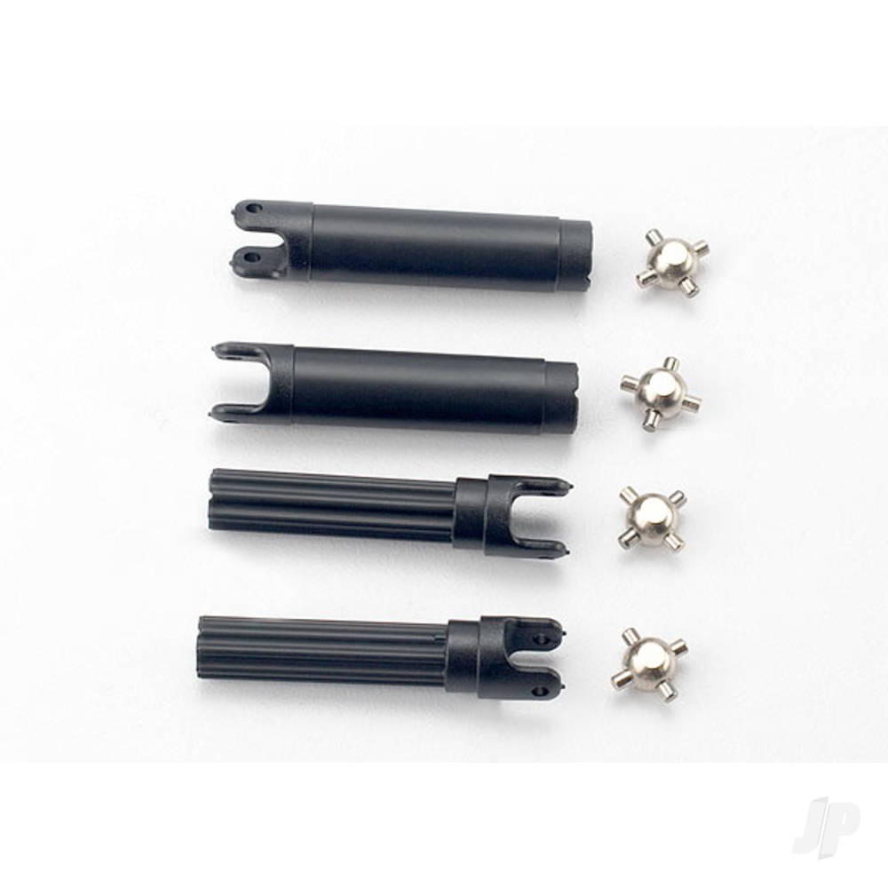 Traxxas Half shafts, left or right (internal splined half shaft (2 pcs) / external splined half shaft) (2 pcs)) / metal u-joints (4 pcs) TRX7150