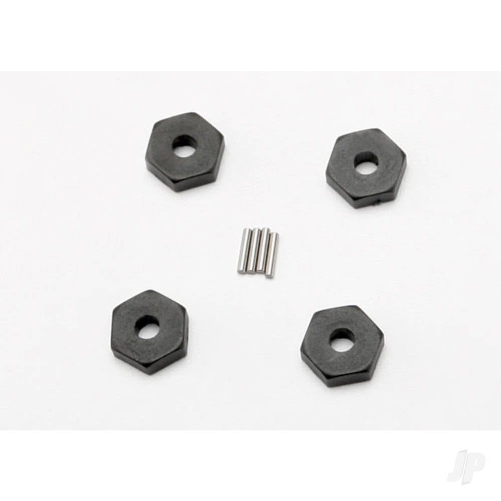 Traxxas Wheel Hubs, hex (4 pcs) / axle pins (1.5x8mm) (4 pcs) TRX7154