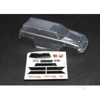 Traxxas Body, 1:16 Summit (clear, requires painting) / grille, lights decal sheet TRX7211