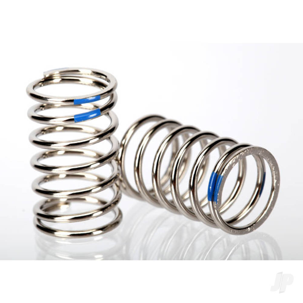 Traxxas Spring, shock (nickel finish) (GTR) (2.925 rate, Blue) (1 pair) TRX7245A