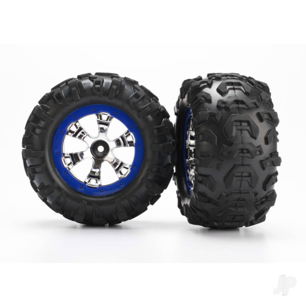 Traxxas Tyres and Wheels, Assembled Glued Canyon At Tyres (1 Left, 1 Right) TRX7274