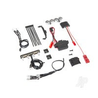 Traxxas LED light kit, 1/16th Summit (power supply, chrome lightbar, roof light harness (4 clear, 2 red), chassis harness (4 clear, 2 red), wire ties, mounts) TRX7285A