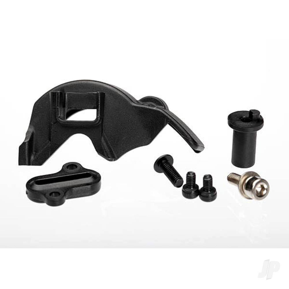 Traxxas Cover, gear / motor plate access cover / motor mount hinge post / 3x10mm CS with split and flat washers (1pc) / 2.5x4mm CS (2 pcs) / 3x8mm BCS (1pc) (for 550 motors) TRX7379R