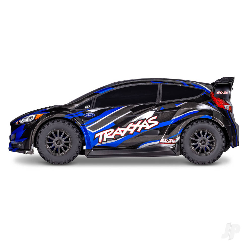 Traxxas Fiesta ST 1:10 AWD RTR Rally Car, Blue (+ TQ 2-ch, BL-2S Motor & E - TRX74154-4-BLUE 1