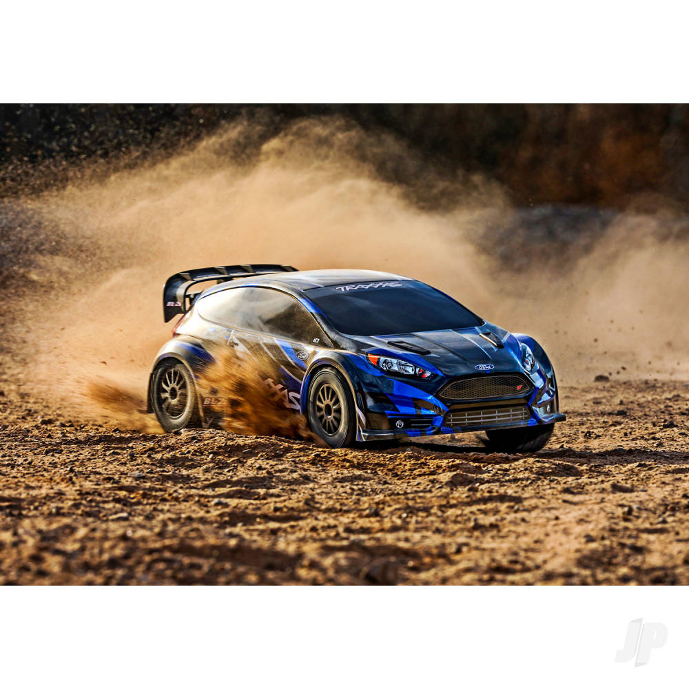 Traxxas Fiesta ST 1:10 AWD RTR Rally Car, Blue (+ TQ 2-ch, BL-2S Motor & E - TRX74154-4-BLUE 4