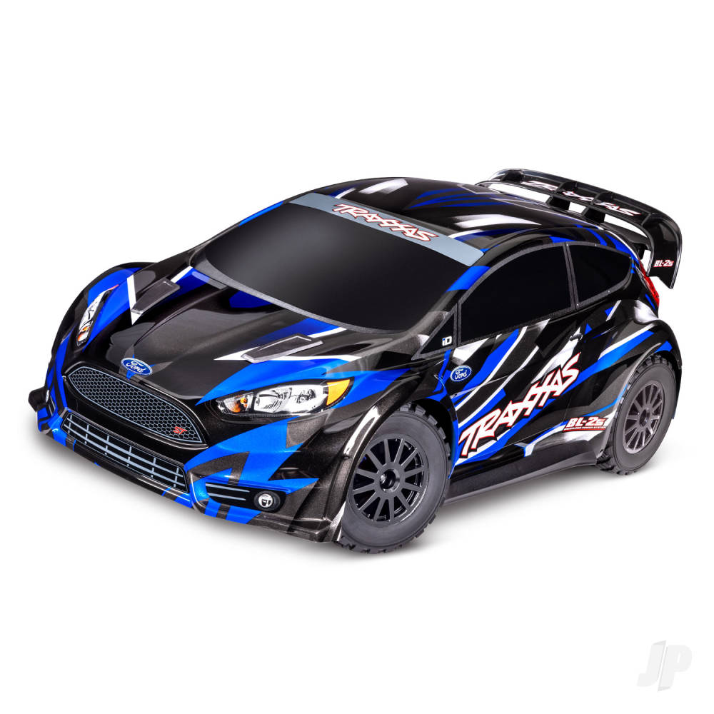 Traxxas Fiesta ST 1:10 AWD RTR Rally Car, Blue (+ TQ 2-ch, BL-2S Motor &amp; E - TRX74154-4-BLUE Main