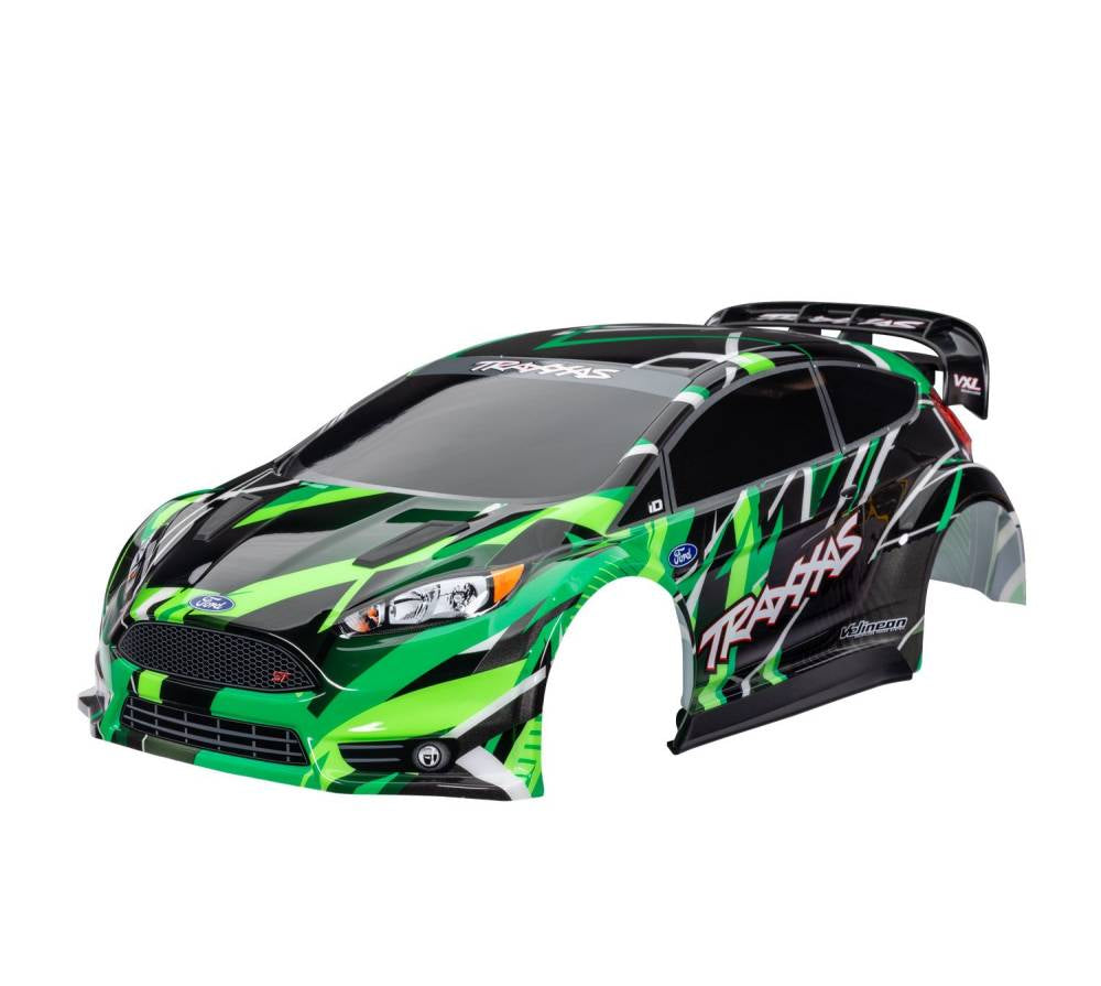 Traxxas Body, Ford Fiesta ST Rally VXL, green (painted, decals applied)