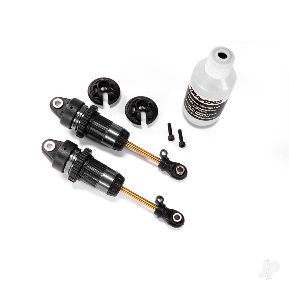 Traxxas Shocks, GTR Long hard-anodised, PTFE-coated bodies with TiN shafts (assembled) (2 pcs) ( with out springs) TRX7461X