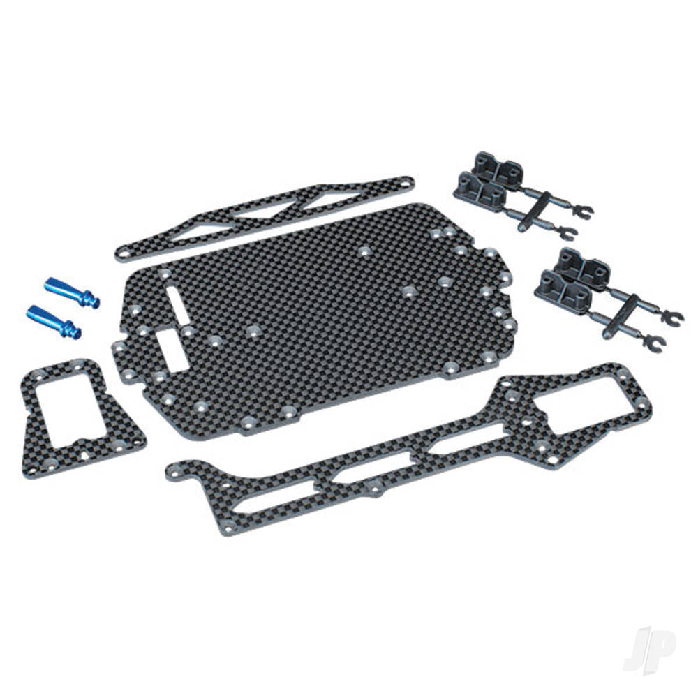 Traxxas Carbon fibre conversion kit (includes Chassis, upper Chassis, battery hold down, adhesive foam tape, hardware) TRX7525