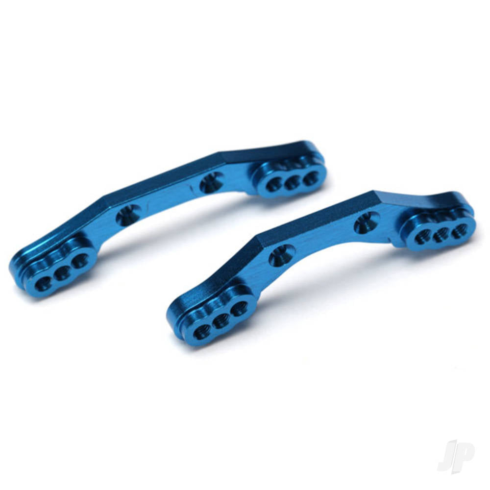 Traxxas Shock towers, Front &amp; Rear, 6061-T6 aluminium (Blue-anodised) TRX7537X