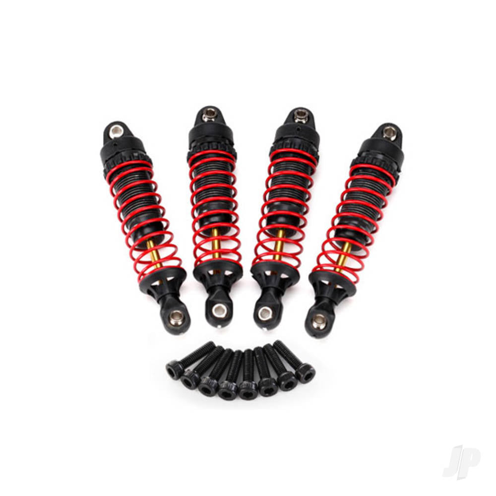 Traxxas Shocks, GTR hard-anodised, PTFE-coated aluminium bodies with TiN shafts (fully assembled with springs) (4 pcs) / 2.5x10mm CS (8 pcs) TRX7665