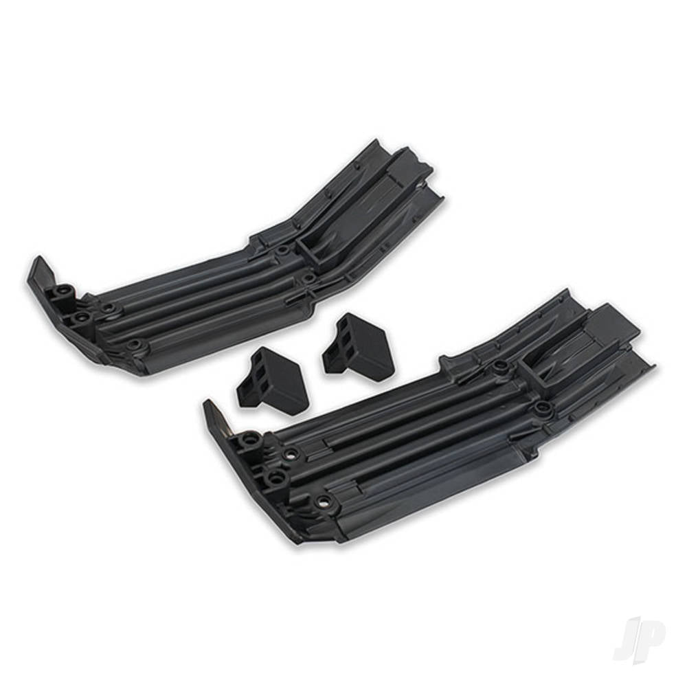 Traxxas Skid plate, Front (1pc), Rear (1pc) / rubber impact cushion (2 pcs) TRX7744