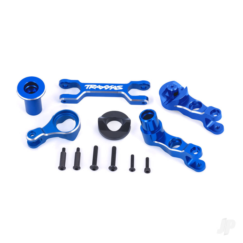 Traxxas Steering bellcranks (left & right)/ drag link (6061-T6 aluminium, blue-anodised) (fits X-Maxx) TRX7746-BLUE