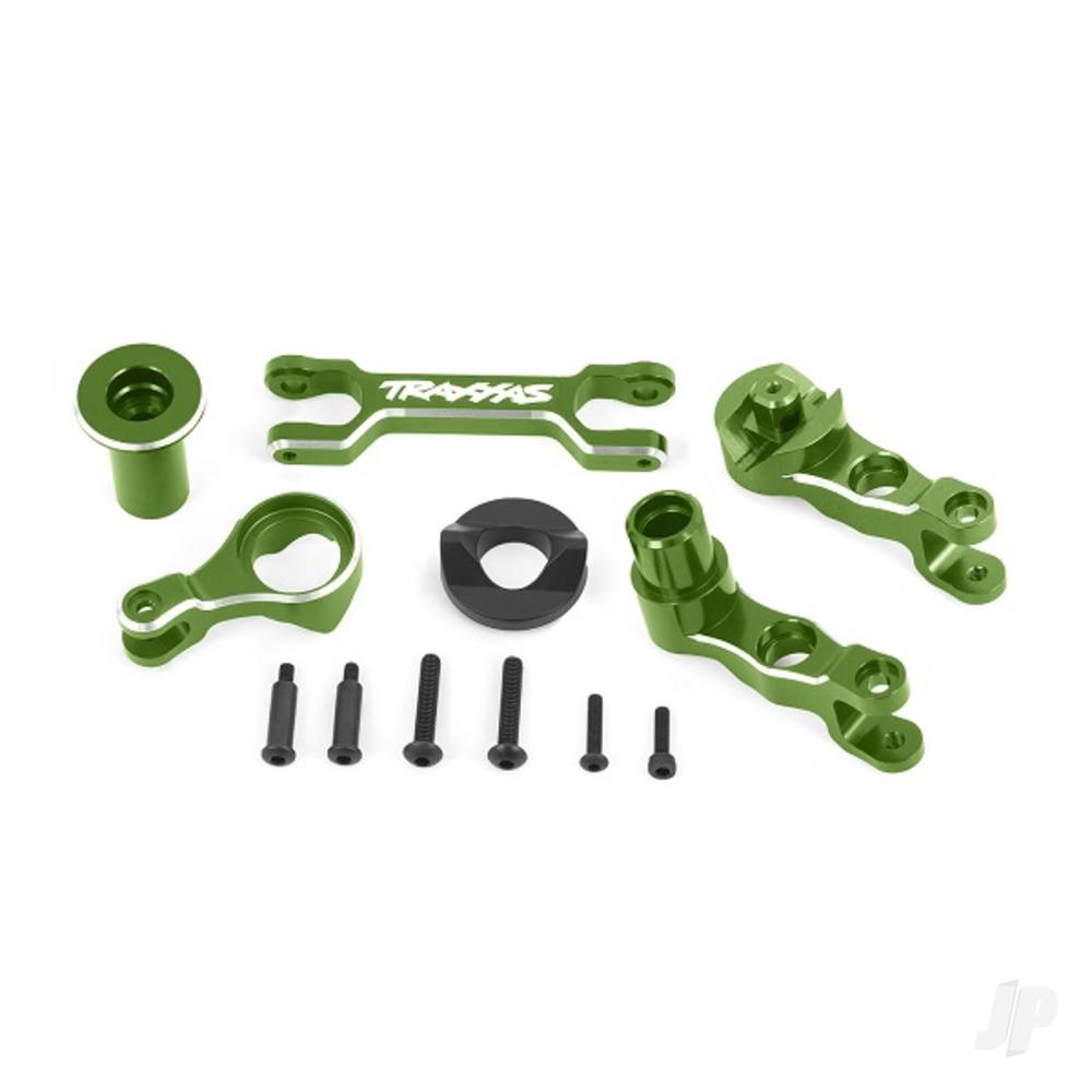 Traxxas Steering bellcranks (left & right)/ drag link (6061-T6 aluminium, green-anodised) (fits X-Maxx) TRX7746-GRN