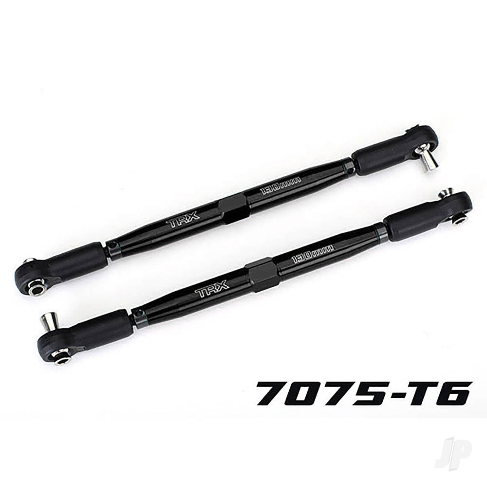 Traxxas Toe links, X-Maxx (Tubes black-anodised, 7075-T6 aluminium, stronger than titanium) (157mm) (2)/ rod ends, assembled with steel hollow balls (4)/ aluminium wrench, 10mm (1) TRX7748-BLK