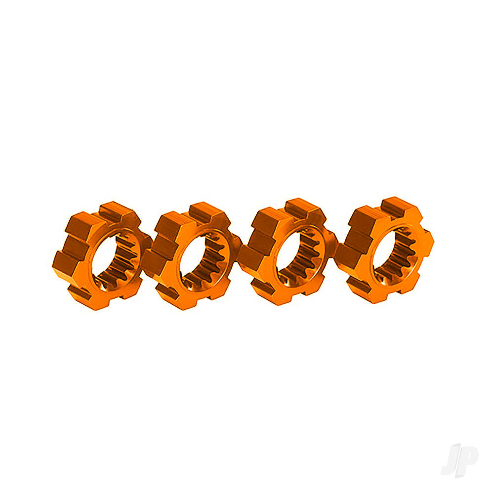 Traxxas Wheel hubs, hex, aluminium (orange-anodised) (4) TRX7756-ORNG