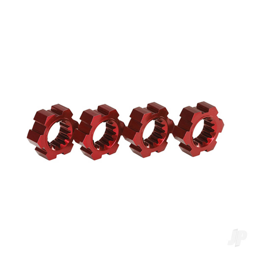 Traxxas Wheel Hubs, hex, aluminium (Red-anodised) (4 pcs) TRX7756R Main