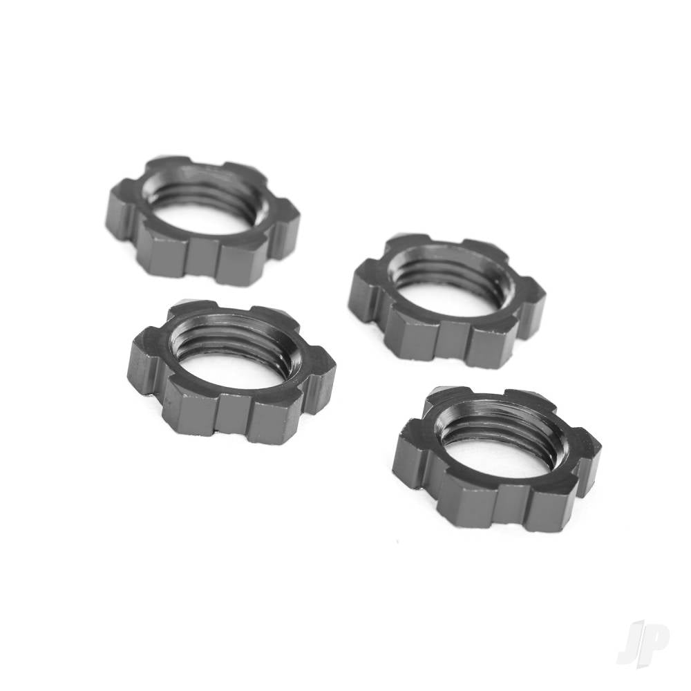 Traxxas Wheel nuts, splined, 17mm, serrated (gray-anodised) (4) TRX7758-GRAY