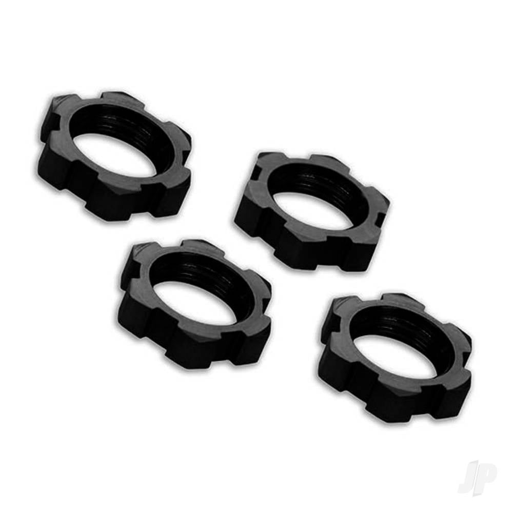 Traxxas Wheel nuts, splined, 17mm, serrated (black-anodised) (4 pcs) TRX7758A