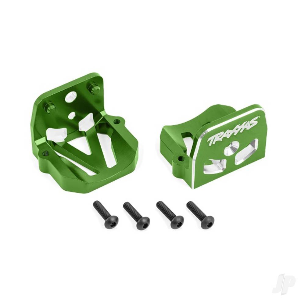 Traxxas Motor mounts, 6061-T6 aluminium (green-anodised) (front & rear) TRX7760-GRN