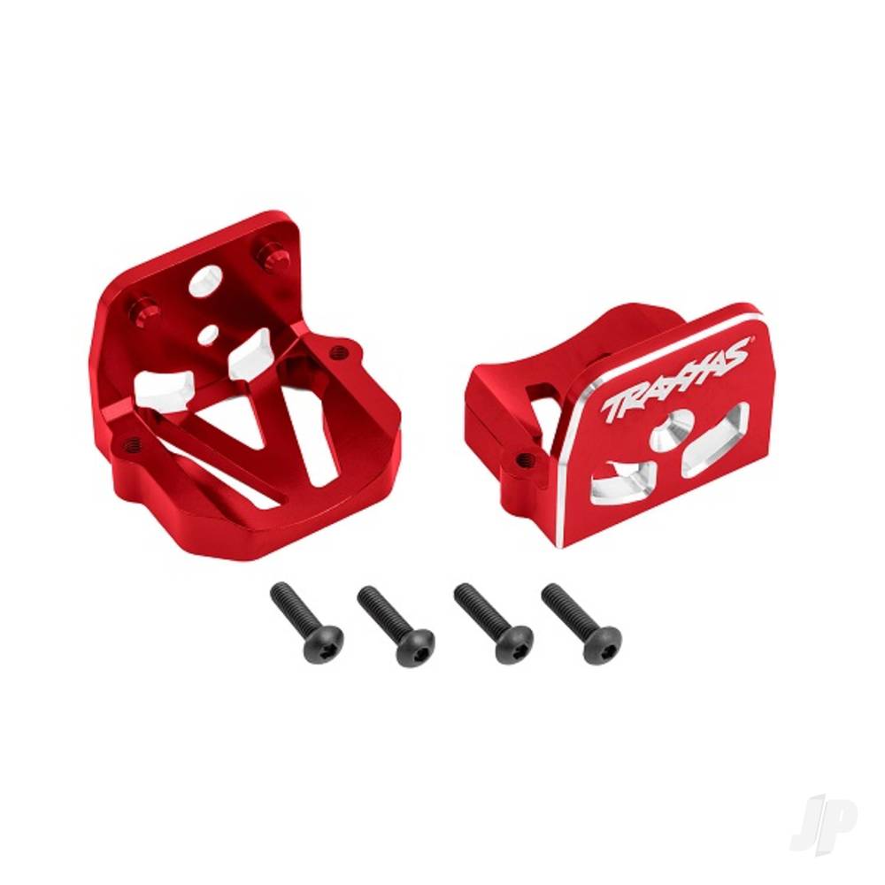 Traxxas Motor mounts, 6061-T6 aluminium (red-anodised) (front & rear) TRX7760-RED