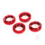 Traxxas Spring retainer (adjuster), Red-anodised aluminium, GTX shocks (4  - TRX7767R Main