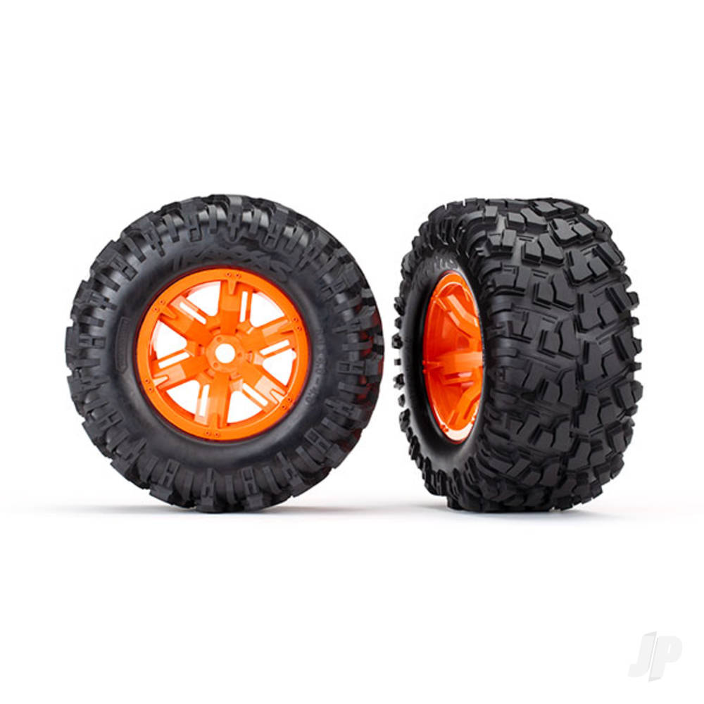 Traxxas Tyres and Wheels, Assembled Glued Maxx At Tyres (Left and Right) (2 pcs) TRX7772T