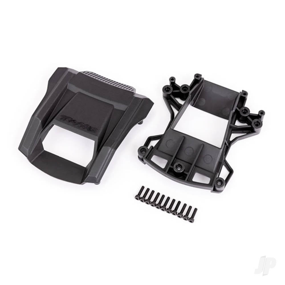 Traxxas Skid pads (hood scoop)/ mount/ 3x12mm CS (11) (attaches to #7812 body) TRX7814