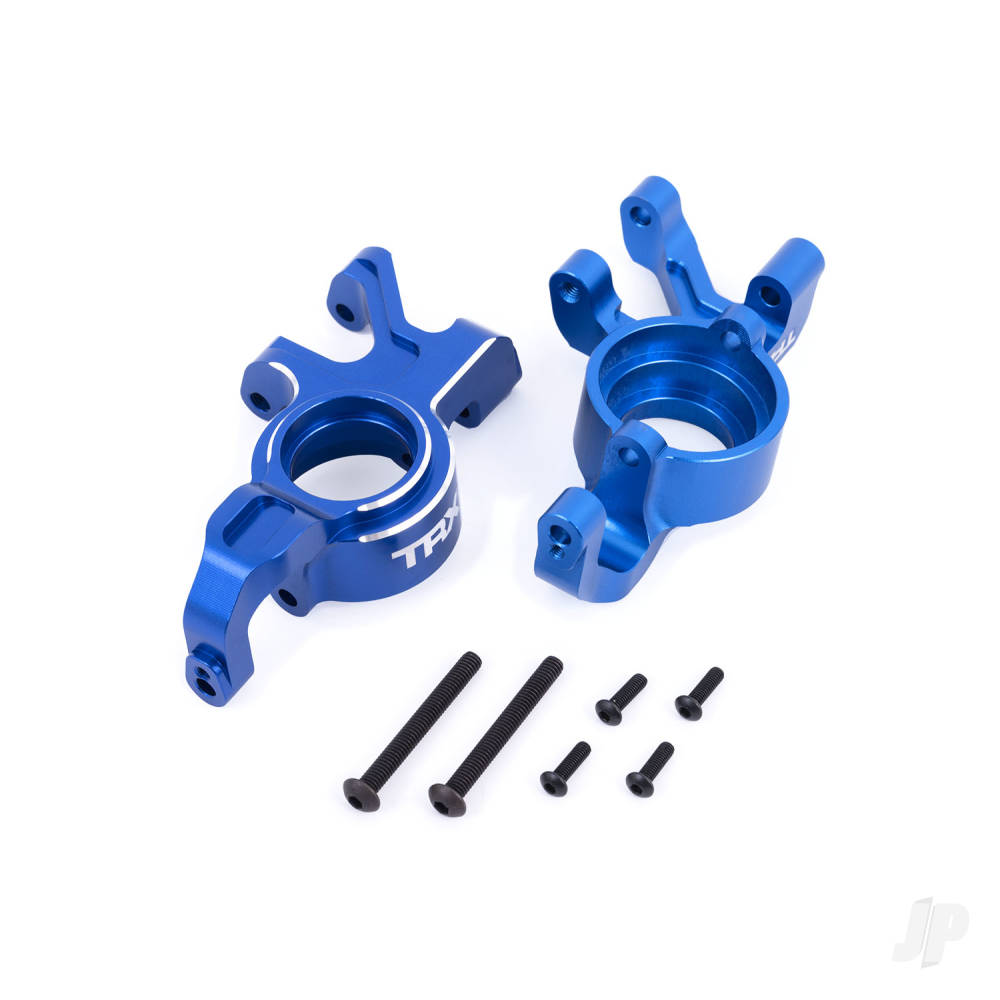 Traxxas Steering blocks, 6061-T6 aluminium (blue-anodised), left & right TRX7836-BLUE