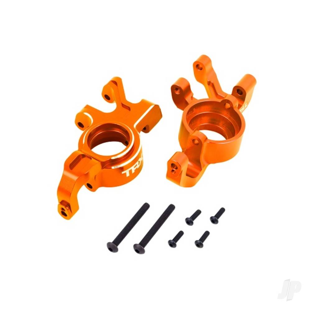 Traxxas Steering blocks, 6061-T6 aluminium (orange-anodised), left &amp; right TRX7836-ORNG