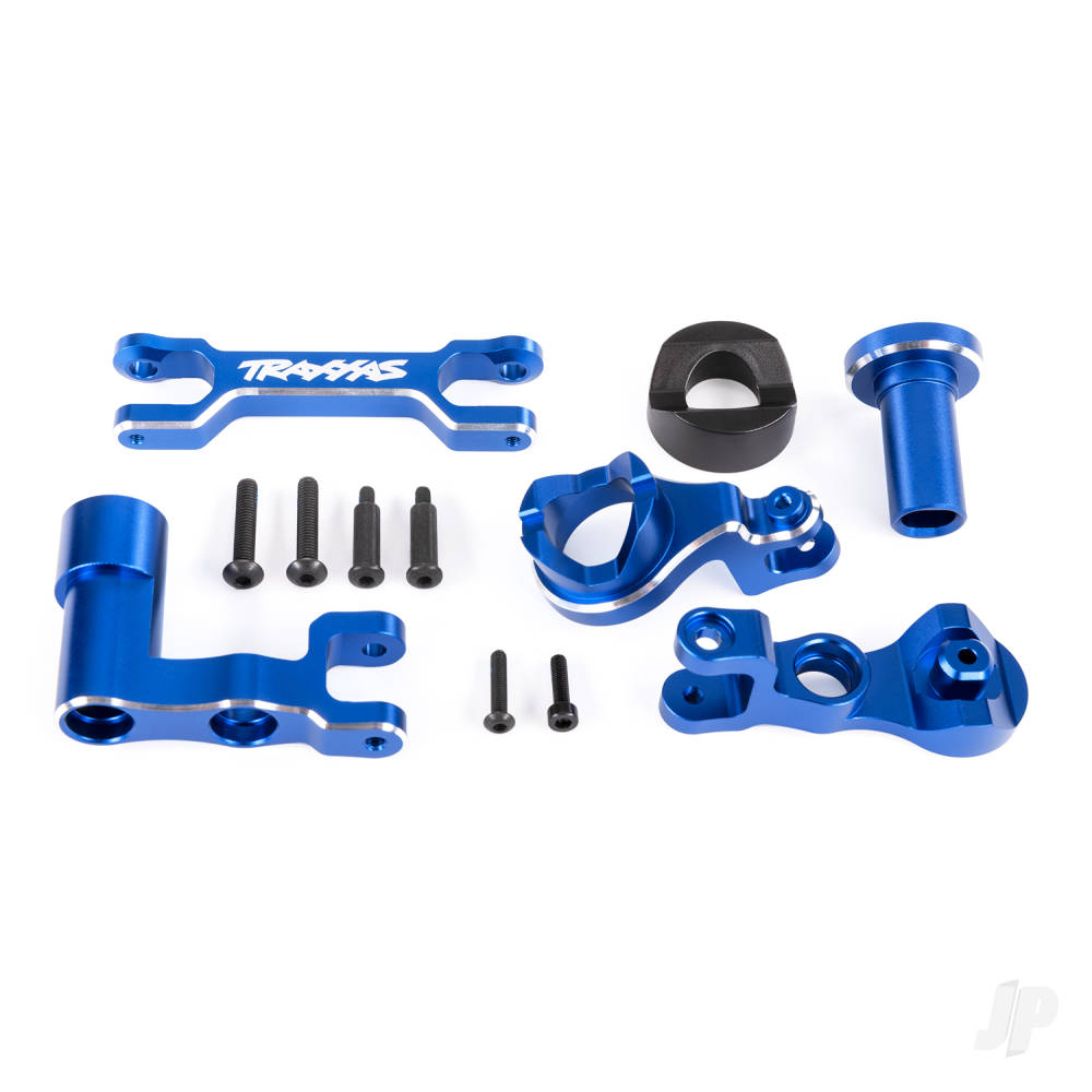 Traxxas Steering bellcranks (left &amp; right)/ drag link (6061-T6 aluminium, blue-anodised) (fits XRT) TRX7843-BLUE