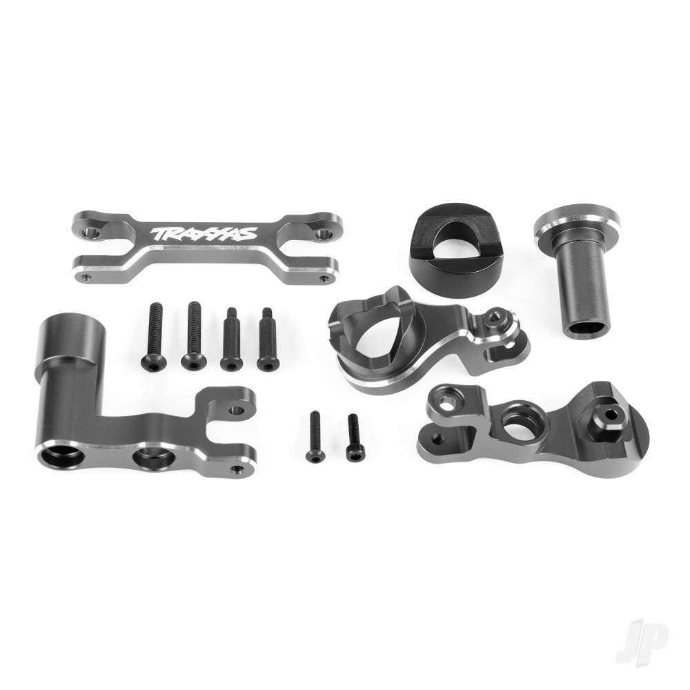 Traxxas Steering bellcranks (left &amp; right)/ drag link (6061-T6 aluminium, gray-anodised) (fits XRT) TRX7843-GRAY