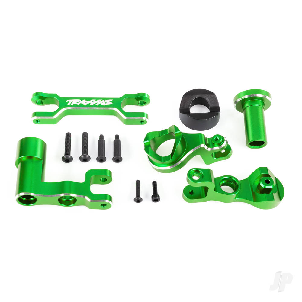 Traxxas Steering bellcranks (left &amp; right)/ drag link (6061-T6 aluminium, green-anodised) (fits XRT) TRX7843-GRN