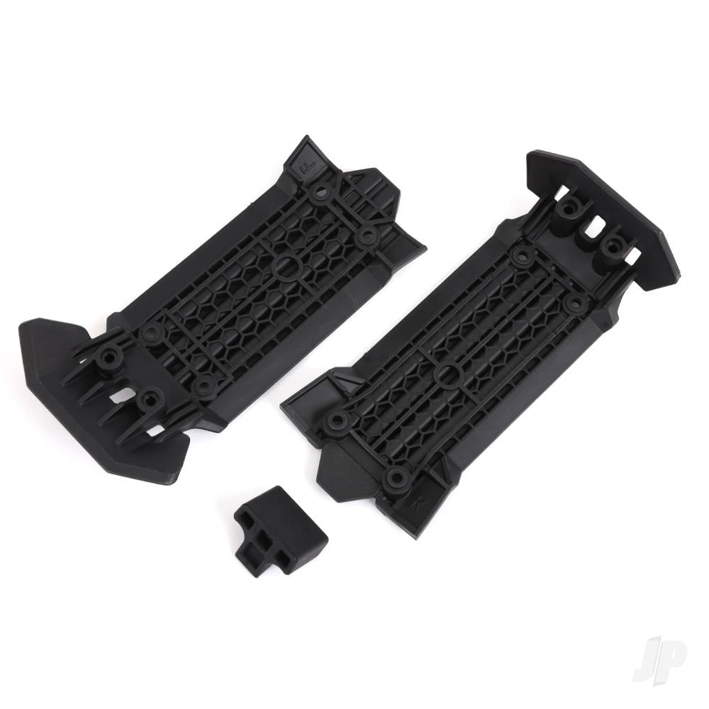 Traxxas Skid plate, front (1), rear (1)/ rubber impact cushion (1) TRX7844