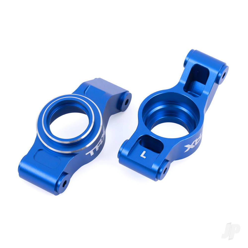 Traxxas Carriers, stub axle (blue-anodised 6061-T6 aluminium) (left & right) TRX7852-BLUE