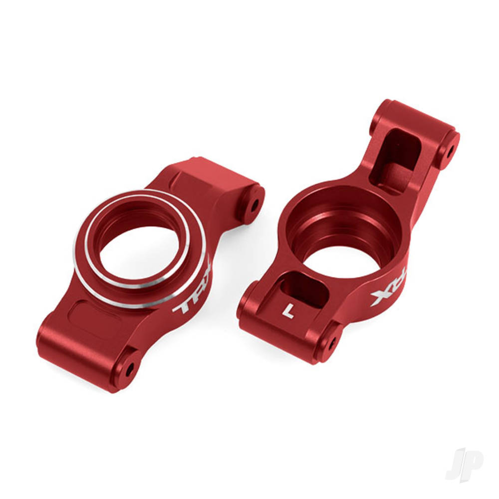 Traxxas Carriers, stub axle (red-anodised 6061-T6 aluminium) (left & right) TRX7852-RED