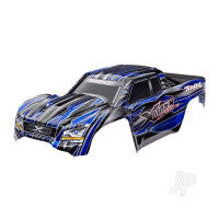 Traxxas Body, X-Maxx Ultimate, blue (painted, decals applied) (assembled with front & rear body mounts, rear body support, and tailgate protector) TRX7868-BLUE