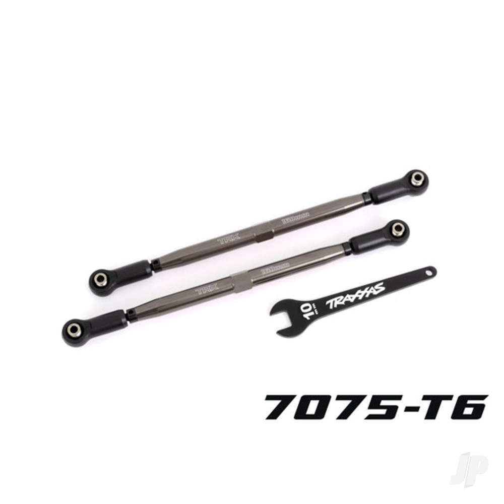 Traxxas Toe links, front (Tubes gray-anodised, 7075-T6 aluminium, stronger than titanium) (2) (for use with #7895 X-Maxx WideMaxx suspension kit) TRX7897-GRAY