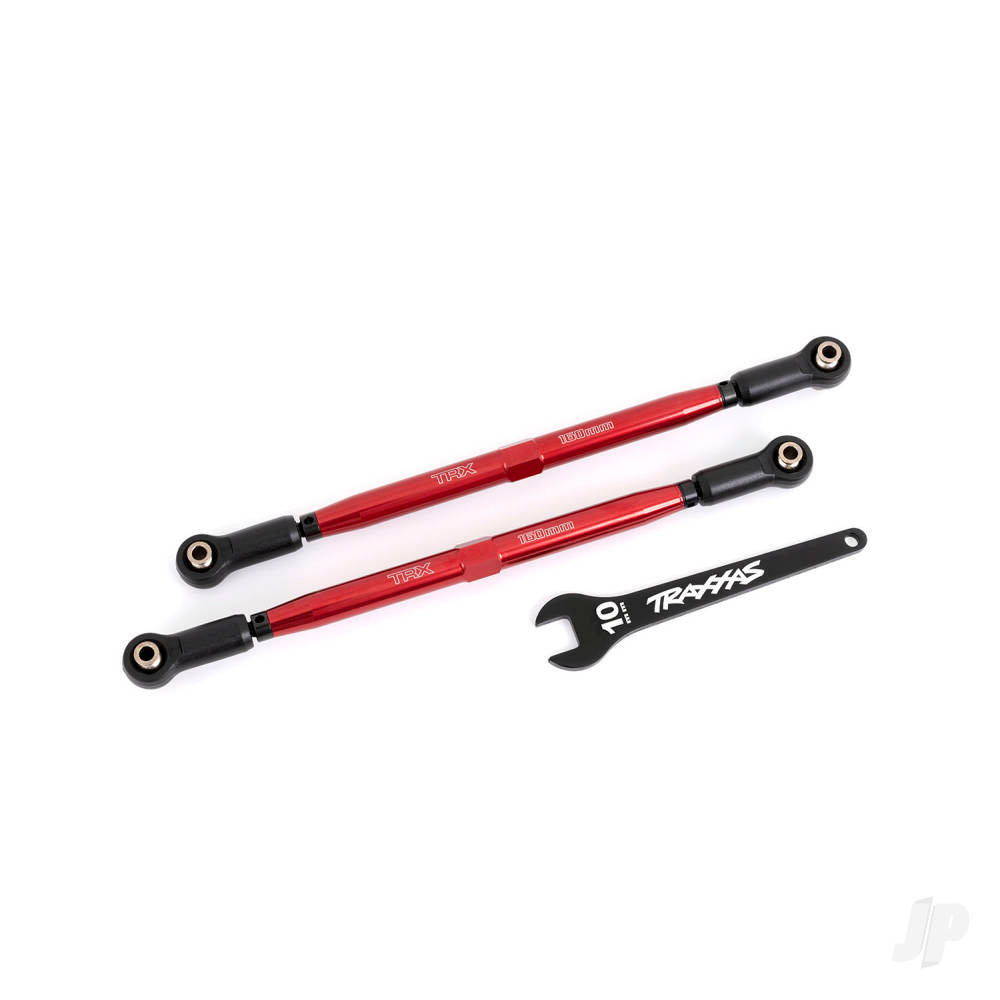 Traxxas Toe links, front (Tubes red-anodised, 6061-T6 aluminium) (2) (for use with #7895 X-Maxx WideMaxx suspension kit) TRX7897R