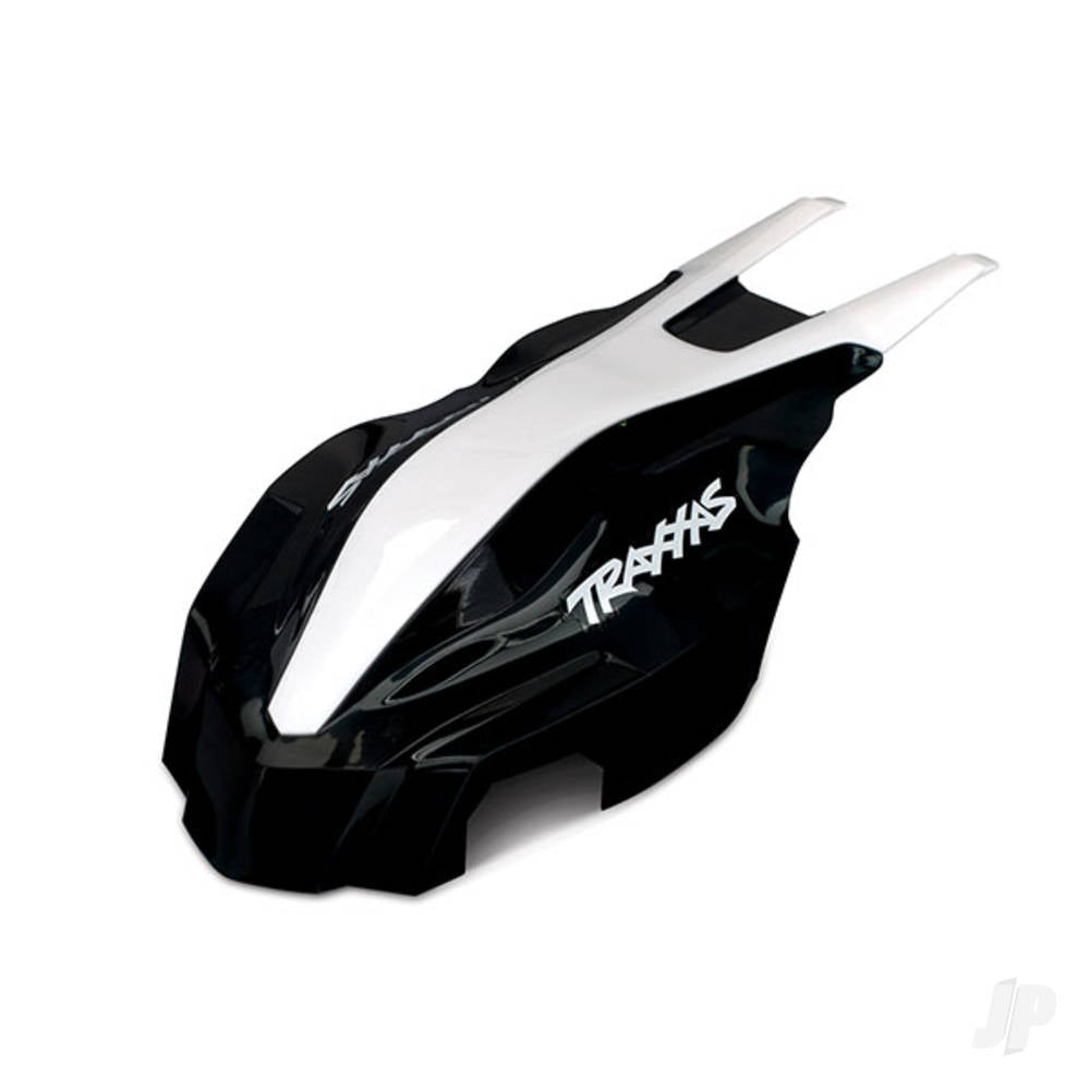 Traxxas Canopy, Front, black / white, Aton TRX7913