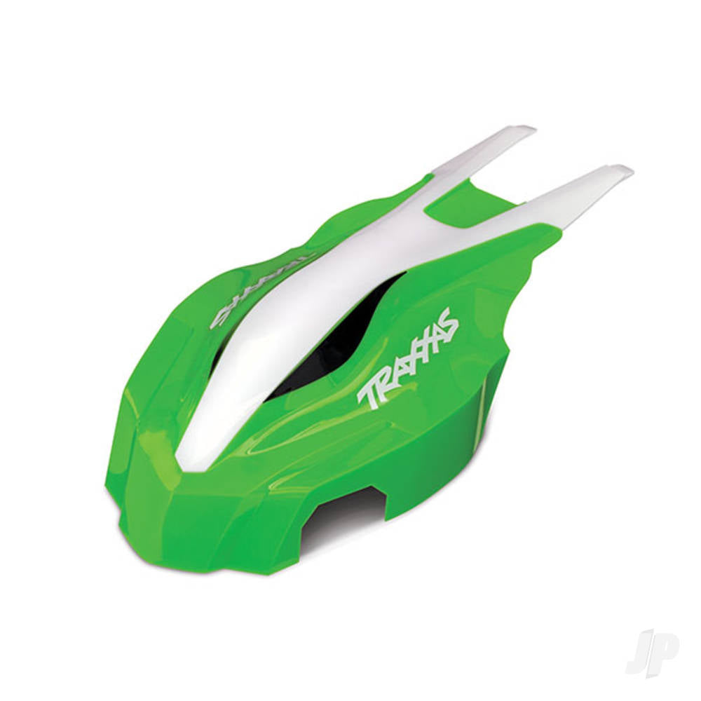 Traxxas Canopy, Front, Green / white, Aton TRX7914