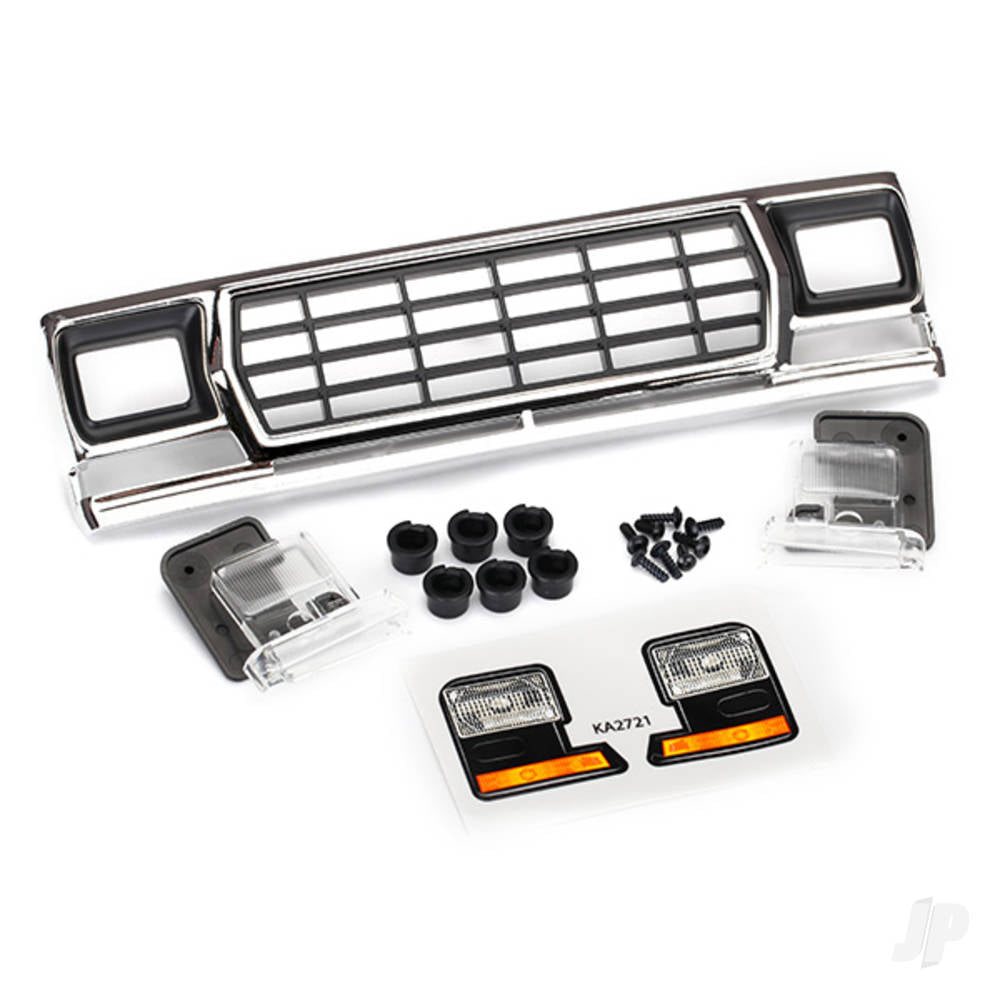 Traxxas Grille, Ford Bronco / grille retainers (6 pcs) / headlight housing (2 pcs) / lens (2 pcs) / 2.6x8 BCS (6 pcs) / 2.5x6 BCS (2 pcs) (fits #8010 Body) TRX8070