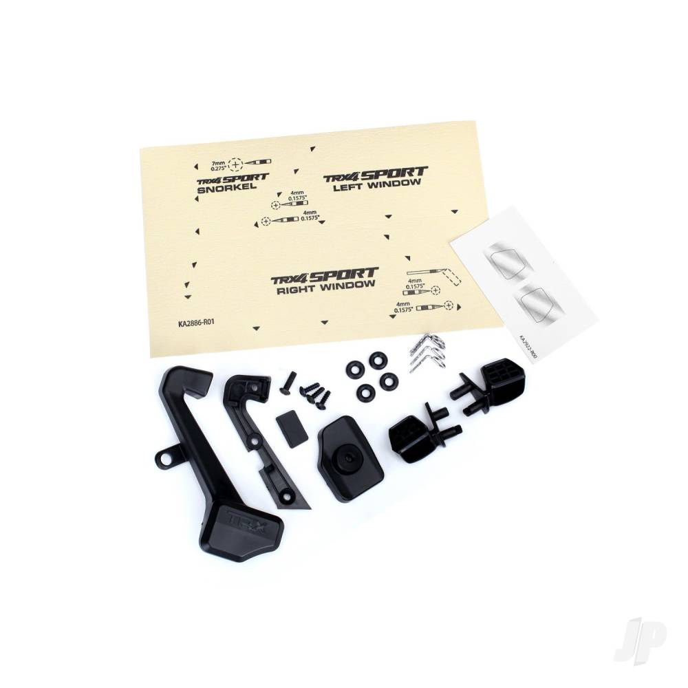 Traxxas Mirrors, side (left &amp; right) / snorkel / mounting hardware (fits #8111 or #8112 Body) TRX8119