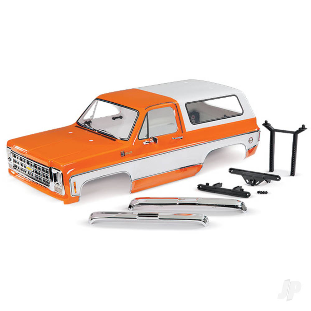 Traxxas Body, Chevrolet Blazer (1979), complete (orange) (includes grille, side mirrors, door handles, windshield wipers, Front & Rear bumpers, decals) TRX8130X