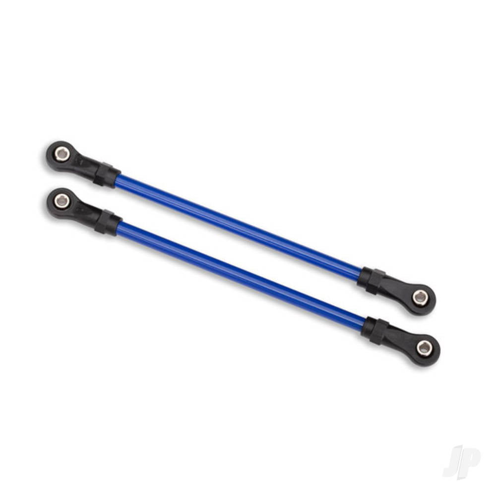 Traxxas Suspension links, Rear upper, Blue (2 pcs) (5x115mm, powder coated Steel) (assembled with hollow balls) (for use with #8140X TRX-4 Long Arm Lift Kit) TRX8142X