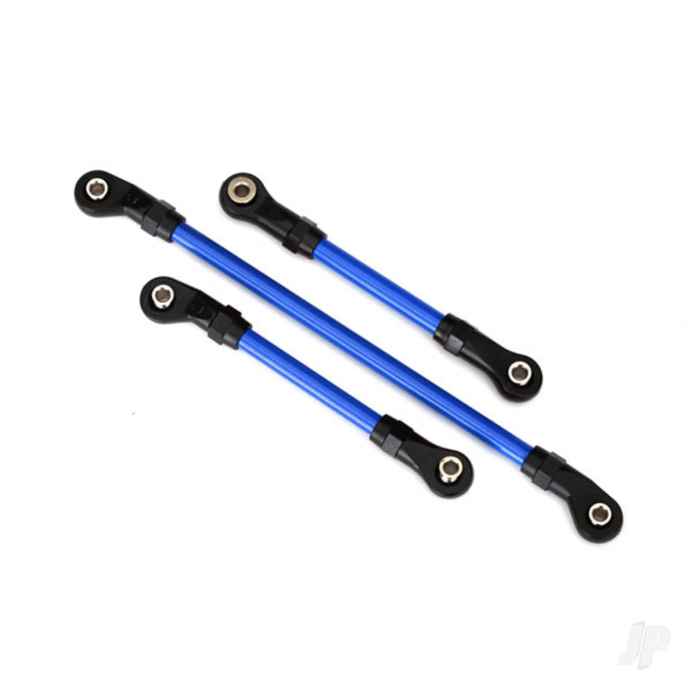 Traxxas Steering link, 5x117mm (1pc) / drag link, 5x60mm (1pc) / panhard link, 5x63mm (Blue powder coated Steel) (assembled with hollow balls) (for use with #8140X TRX-4 Long Arm Lift Kit) TRX8146X