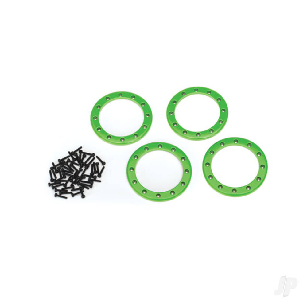 Traxxas Beadlock rings, Green (2.2in) (Aluminium) (4 pcs) / 2x10 CS (48) TRX8168G