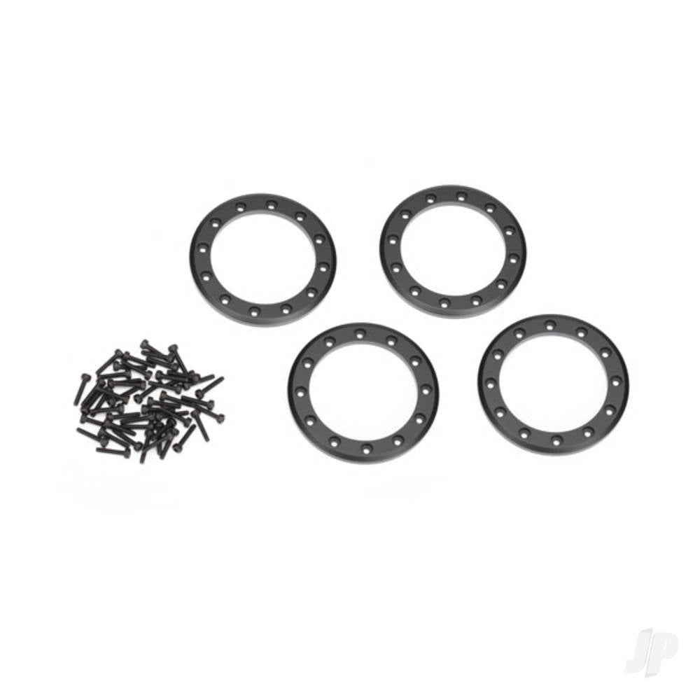 Traxxas Beadlock rings, black (2.2in) (Aluminium) (4 pcs) / 2x10 CS (48) TRX8168T